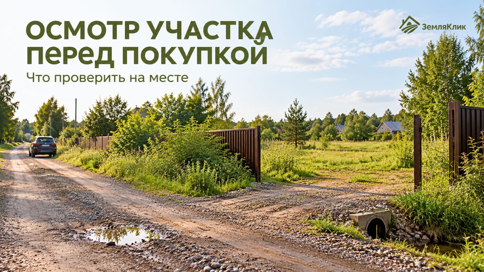 Осмотр участка перед покупкой: что проверить на месте до сделки