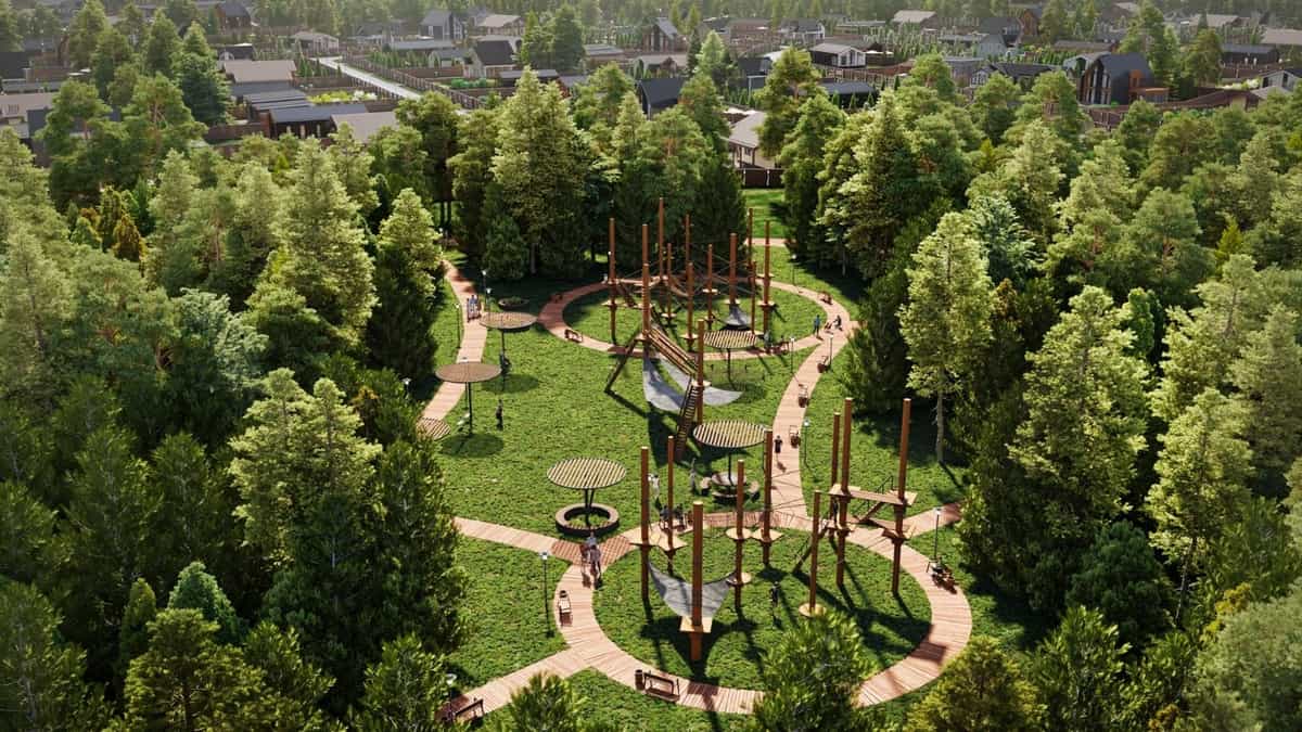Участок L47, 13,8 соток, сосны на участке — КП Panorama River, Ступино - фото 1
