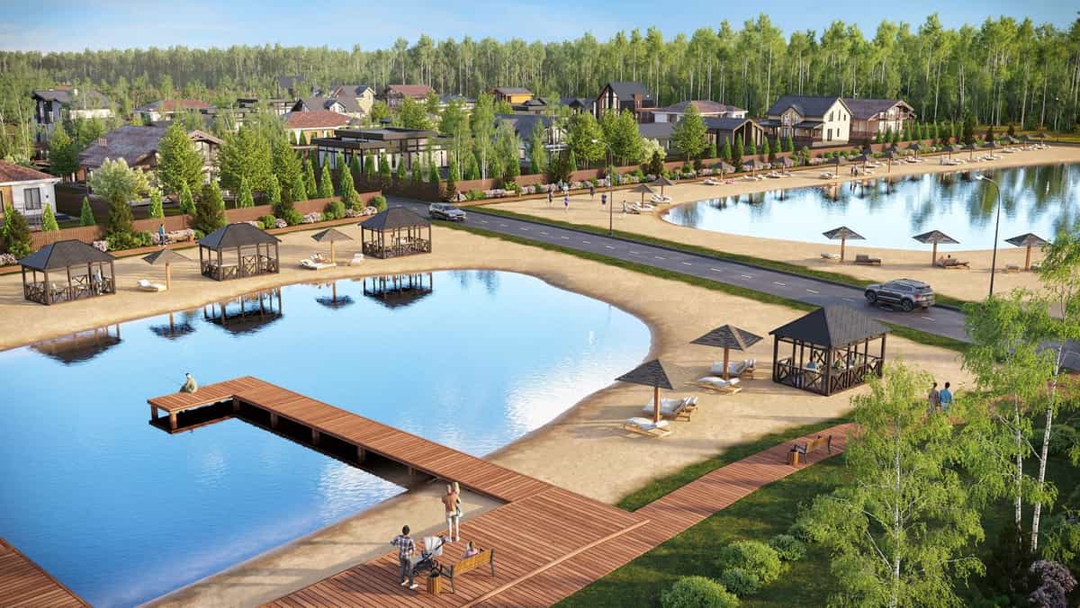 Участок W33, 10 соток лес на участке — КП White Park, Ступино - фото 1
